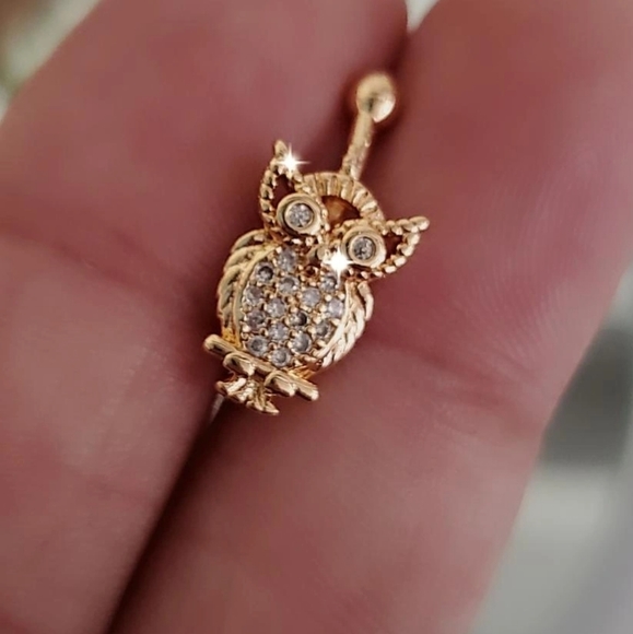 Jewelry - 18k Gold Plated Owl Earcuff earrings..